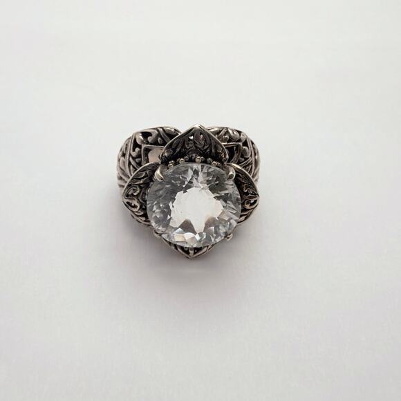 JARDA Sterling Silver Edwardian Revival Filigree Ring - Picture 2 of 8